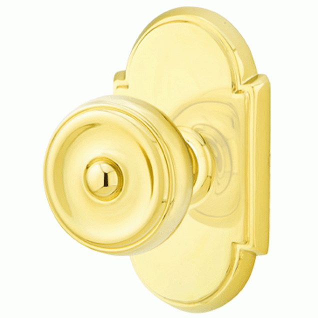 ##Antique Hardware## Solid Brass Waverly Door Knob Set With # 8 Rosette (Several Finish Options)