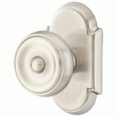 ##Antique Hardware## Solid Brass Waverly Door Knob Set With # 8 Rosette (Several Finish Options)