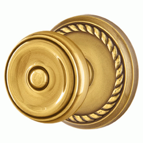 Antique Hardware Emtek Solid Brass Waverly Door Knob Set With Rope Rosette (Several Finish Options) EMTEK DOOR KNOB