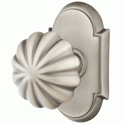 Antique Hardware Emtek Solid Brass Melon Door Knob Set With # 8 Rosette (Several Finish Options) EMTEK DOOR KNOB