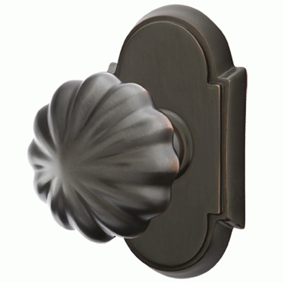 Antique Hardware Emtek Solid Brass Melon Door Knob Set With # 8 Rosette (Several Finish Options) EMTEK DOOR KNOB