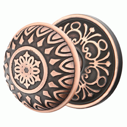 ##Antique Hardware## Solid Brass Lancaster Door Knob Set With Lancaster Rosette (Several Finish Options)