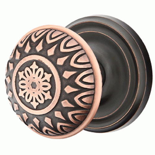 ##Antique Hardware## Solid Brass Lancaster Door Knob Set With Regular Rosette (Several Finish Options)