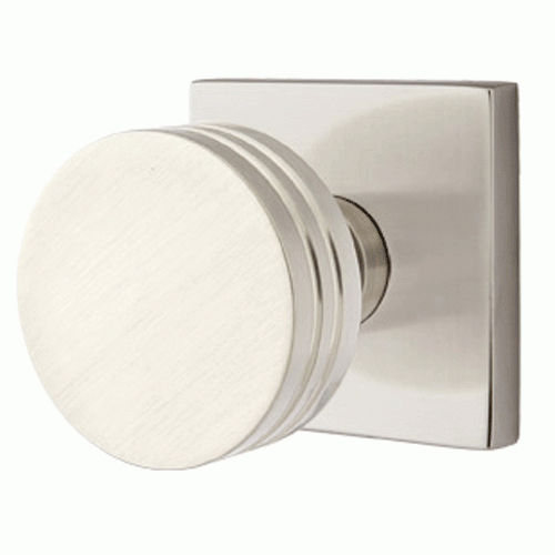 ##Antique Hardware## Emtek Solid Brass Bern Door Knob Set With Square Rosette (Several Finish Options)