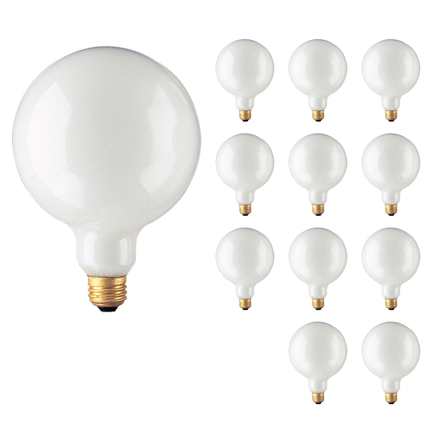 Antique Hardware 100W G40 Globe White E26 125V-12PK Bulb