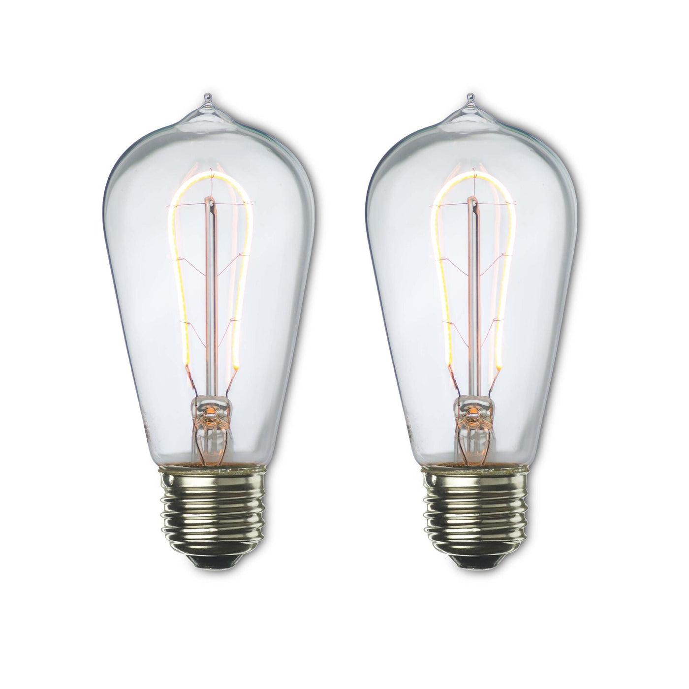 Antique Hardware 4W LED ST18 2200K Curved Filament Nostalgic 1890-2PK Bulb