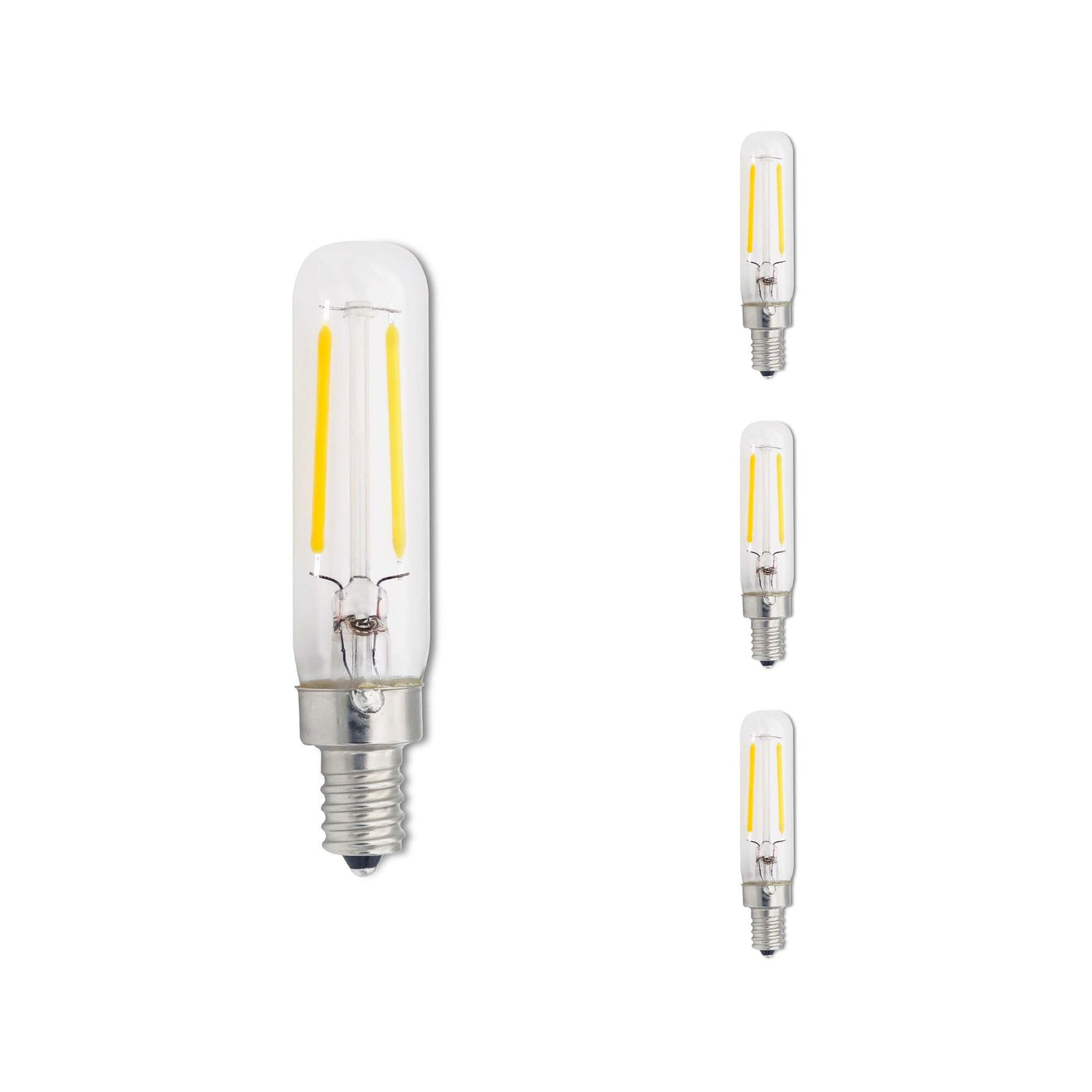 Antique Hardware 2.5W LED T6 2700K Filament E12 Fully Compatible DIMMING-4PK Bulb