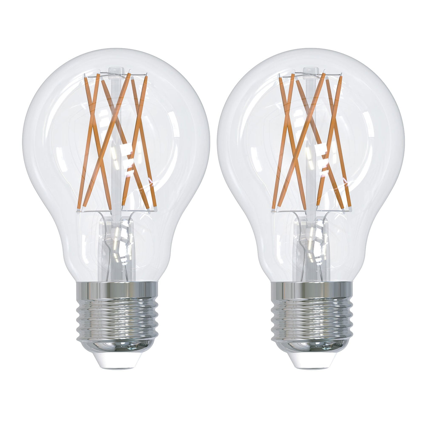 Antique Hardware 9W LED A19 2700K Filament Clear E26 Fully Compatible DIMMING-2PK Bulb