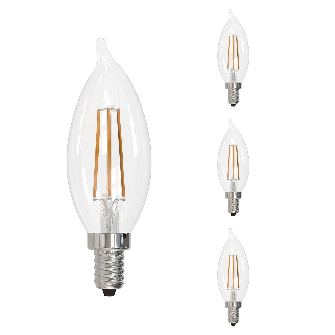 Antique Hardware 60W Pack of 4 E12 Base Bulbs (Soft White Light) Bulb