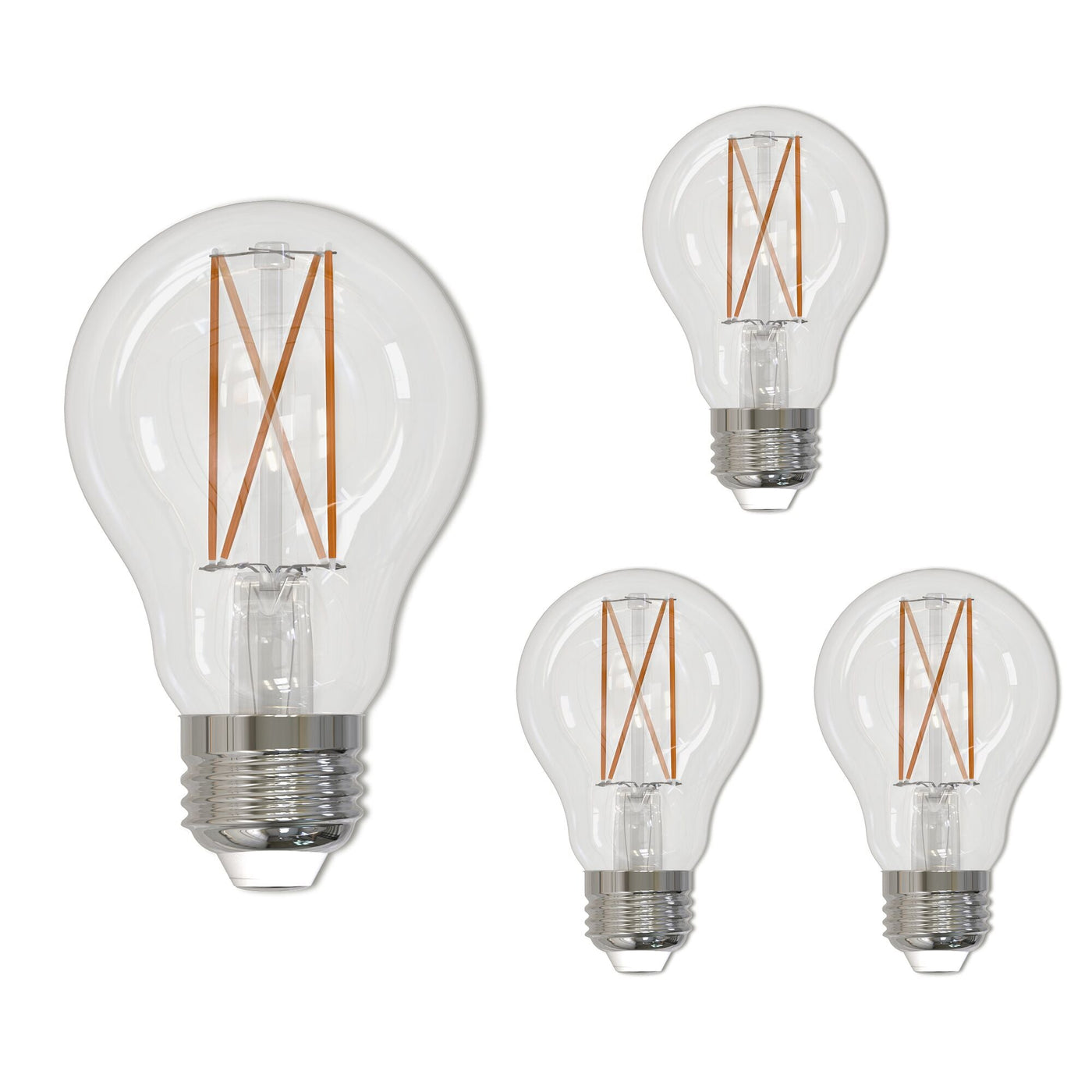 Antique Hardware 14W LED A19 2700K Filament Clear E26 Fully Compatible DIMMING-4PK Bulb