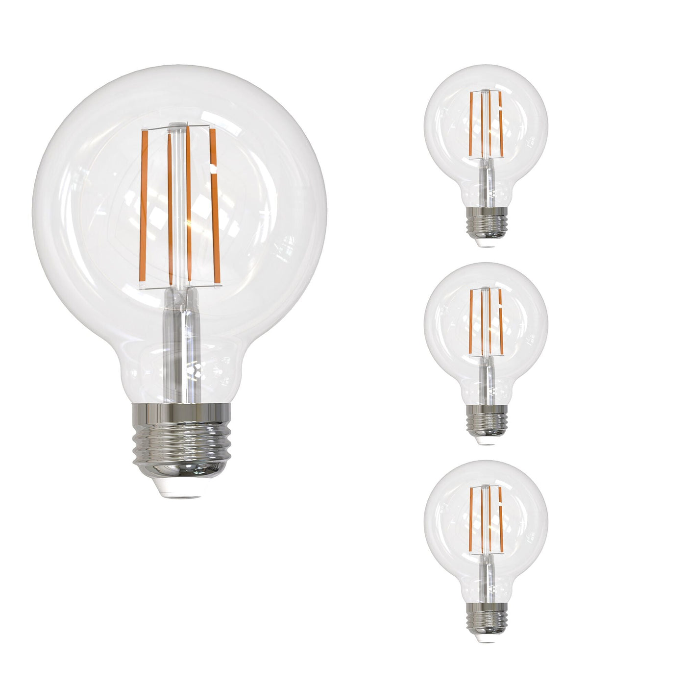 Antique Hardware 13W LED G25 2700K Filament Clear E26 Fully Compatible DIMMING-4PK Bulb