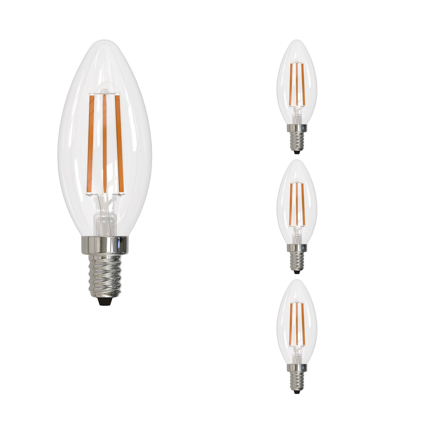 Antique Hardware 6W LED B11 3000K Filament E12 CLEAR-4PK Bulb