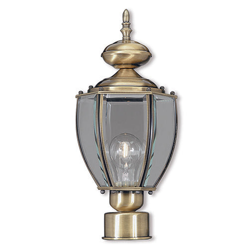 ##Antique Hardware## 1 Light Antique Brass Post Top Lantern
