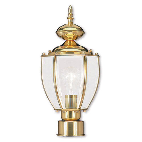 ##Antique Hardware## 1 Light Polished Brass Outdoor Post Top Lantern