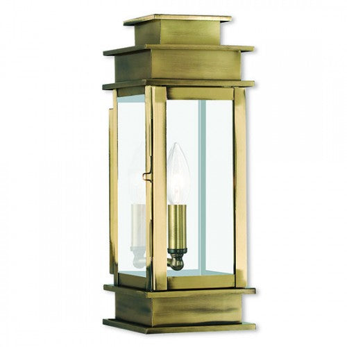 ##Antique Hardware## 1 Light Antique Brass Outdoor Wall Lantern