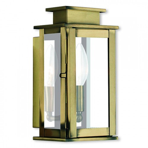 ##Antique Hardware## 1 Light Antique Brass Outdoor Wall Lantern