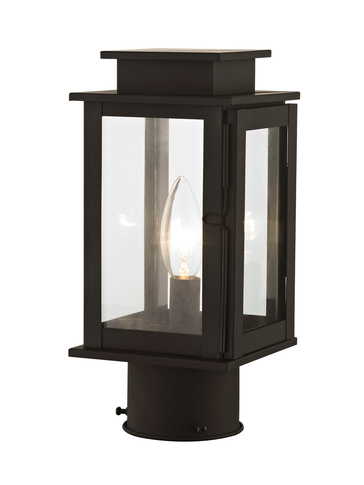 ##Antique Hardware## 1 Light Bronze Outdoor Post Top Lantern