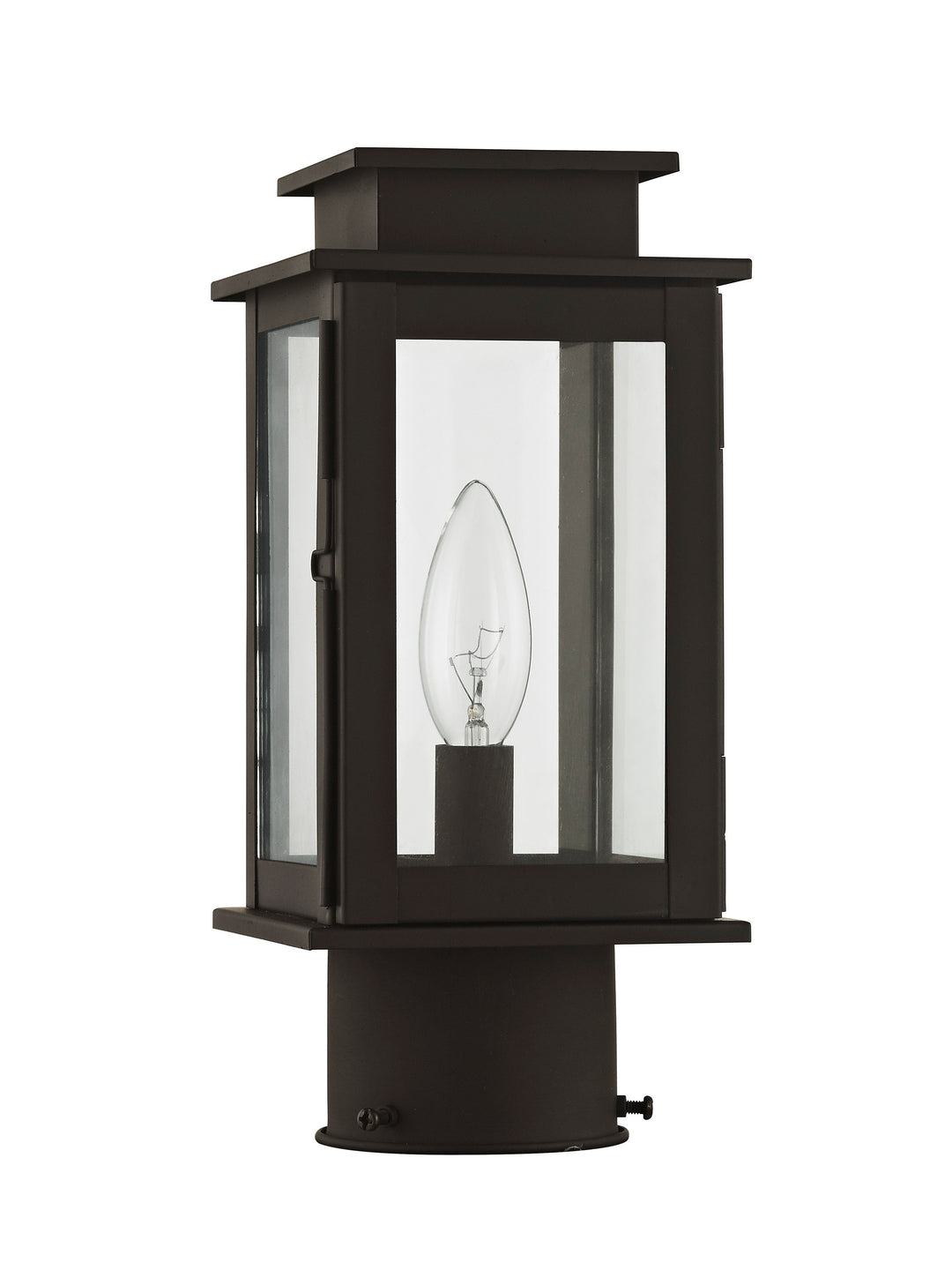 ##Antique Hardware## 1 Light Bronze Outdoor Post Top Lantern