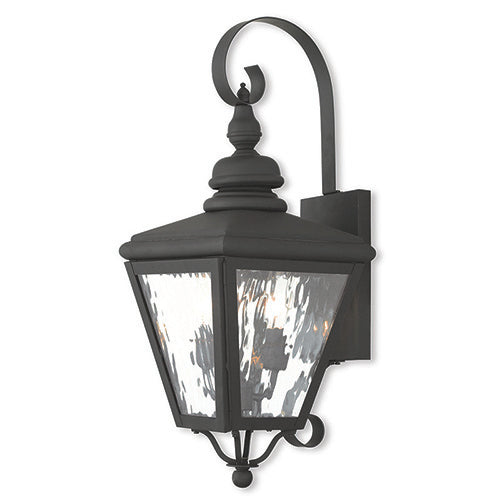 ##Antique Hardware## 2 Light Black Outdoor Wall Lantern