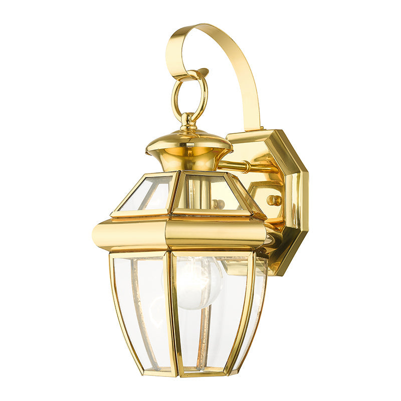 Antique Hardware 1 Light Polished Brass Outdoor Wall Lantern Lantern