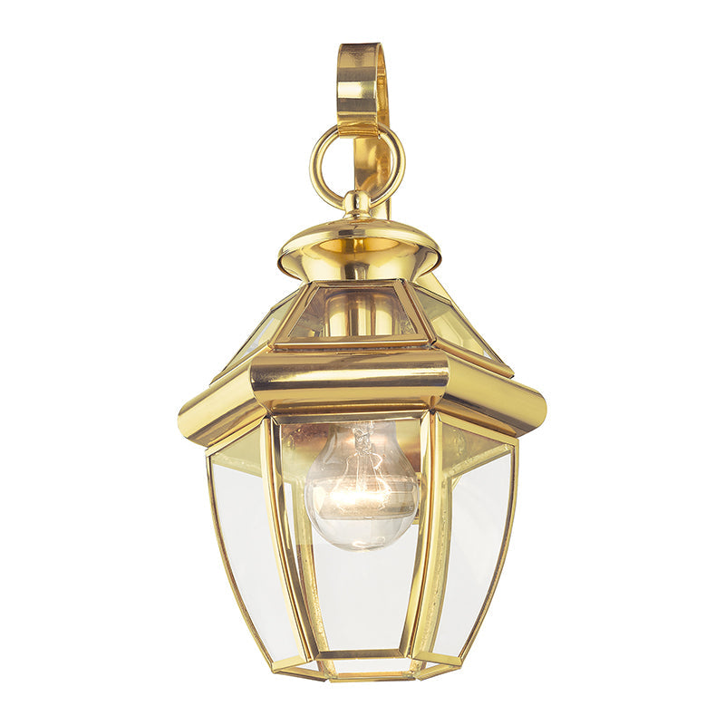 Antique Hardware 1 Light Polished Brass Outdoor Wall Lantern Lantern