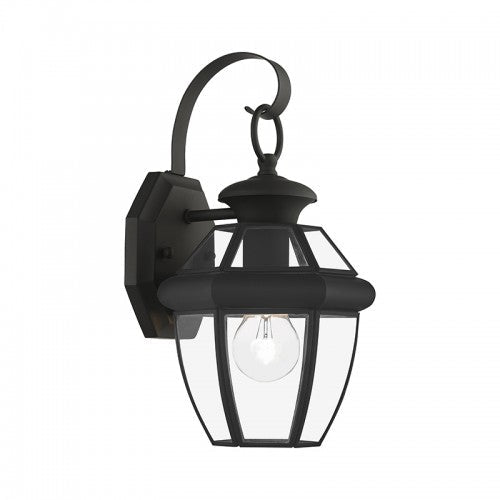 ##Antique Hardware## 1 Light Black Outdoor Wall Lantern