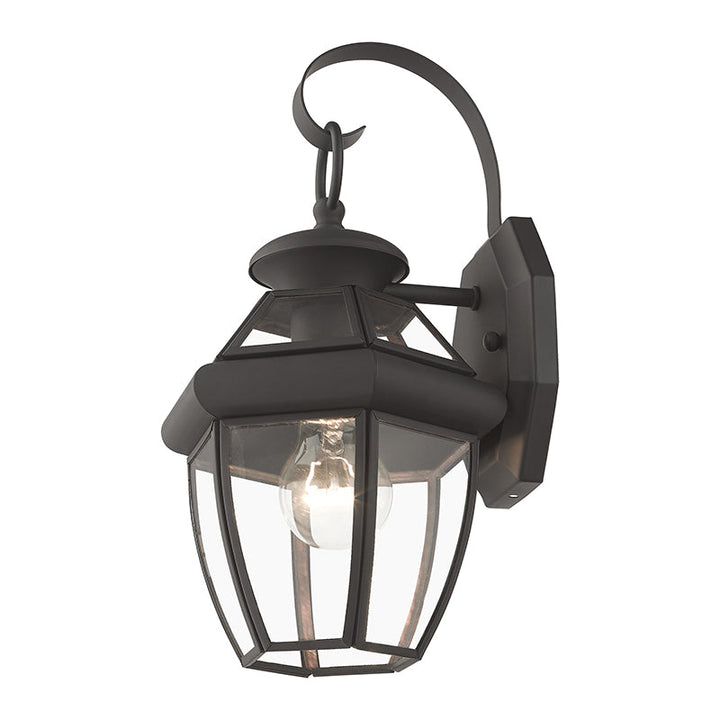 ##Antique Hardware## 1 Light Bronze Outdoor Wall Lantern