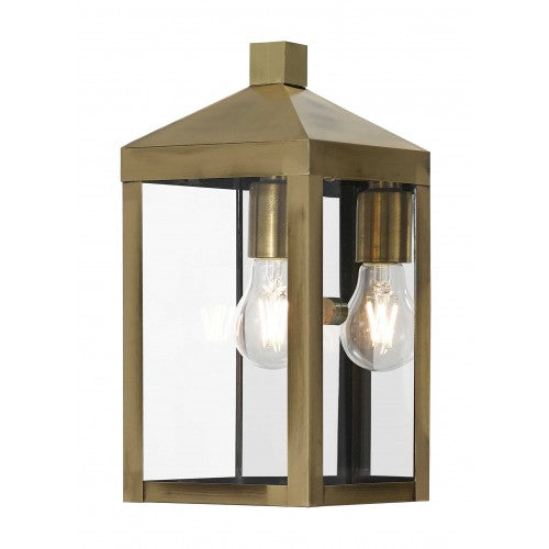 ##Antique Hardware## 1 Light Antique Brass Outdoor Wall Lantern