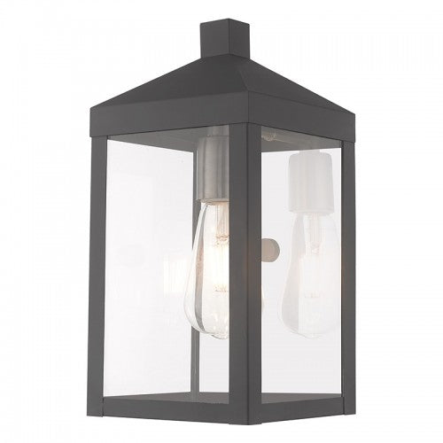 ##Antique Hardware## 1 Light Scandinavian Gray Outdoor Wall Lantern