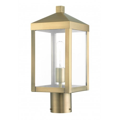 Antique Hardware 1 Light Antique Brass Outdoor Post Top Lantern Post