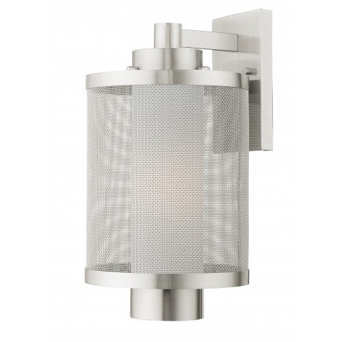 Antique Hardware 1 Light Brushed Nickel Wall Lantern Lantern