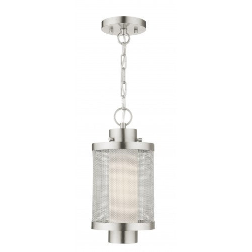 ##Antique Hardware## 1 Light Brushed Nickel Pendant