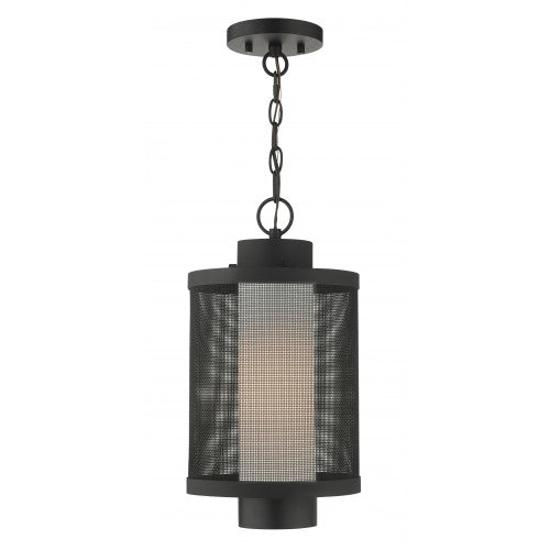 ##Antique Hardware## 1 Light Textured Black Pendant