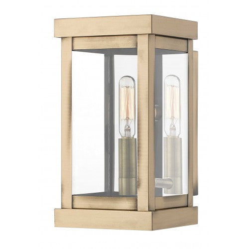 ##Antique Hardware## 1 Light Antique Brass Outdoor Wall Lantern