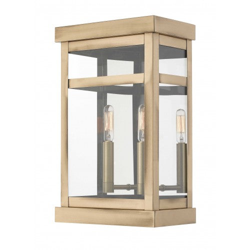 Antique Hardware 2 Light Antique Brass Outdoor Wall Lantern Lantern