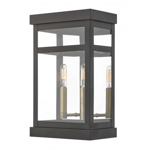 ##Antique Hardware## 2 Light Bronze Outdoor Wall Lantern