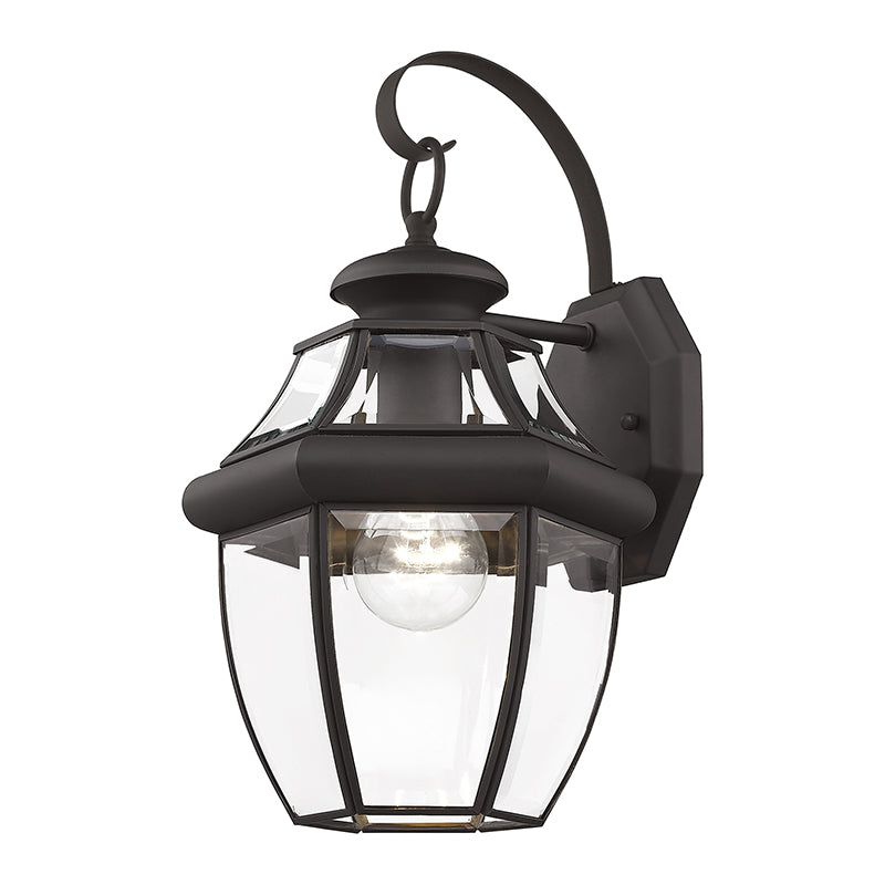 ##Antique Hardware## 1 Light Bronze Outdoor Wall Lantern
