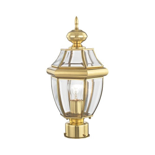 ##Antique Hardware## 1 Light Polished Brass Outdoor Post Top Lantern
