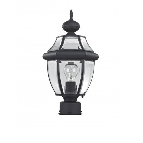 ##Antique Hardware## 1 Light Black Outdoor Post Top Lantern