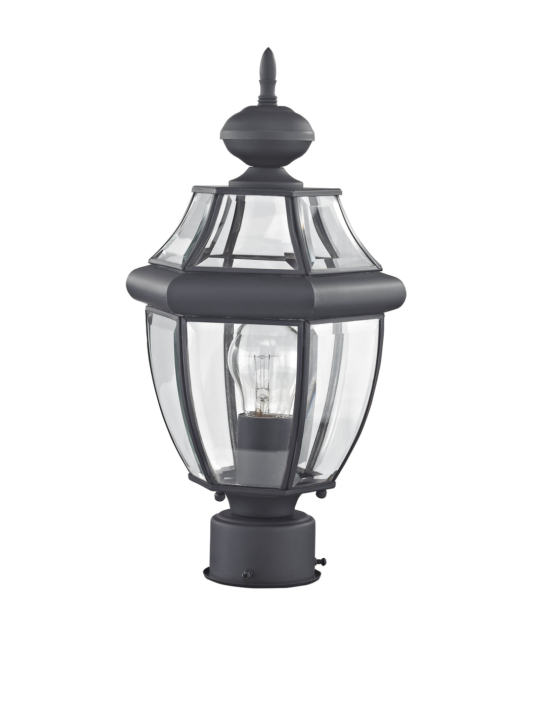 ##Antique Hardware## 1 Light Black Outdoor Post Top Lantern