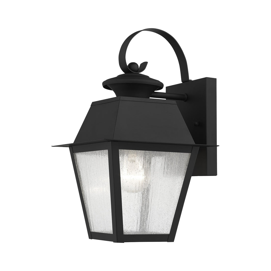 ##Antique Hardware## 1 Light Black Outdoor Wall Lantern