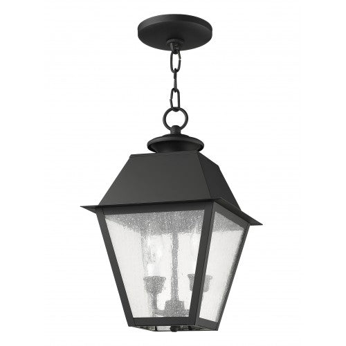 Antique Hardware 2 Light Black Outdoor Lantern Post