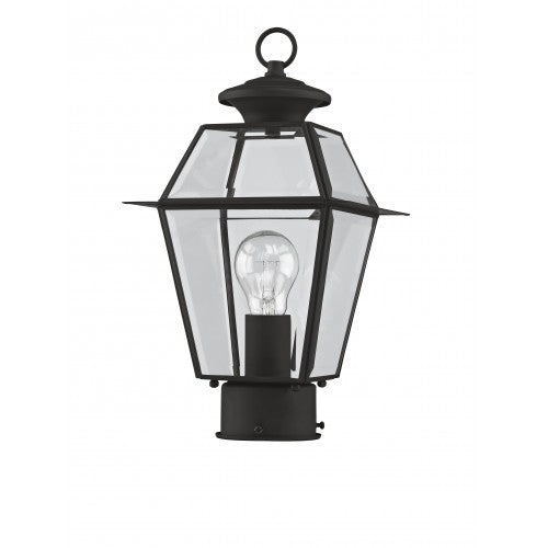##Antique Hardware## 1 Light Black Outdoor Post Top Lantern