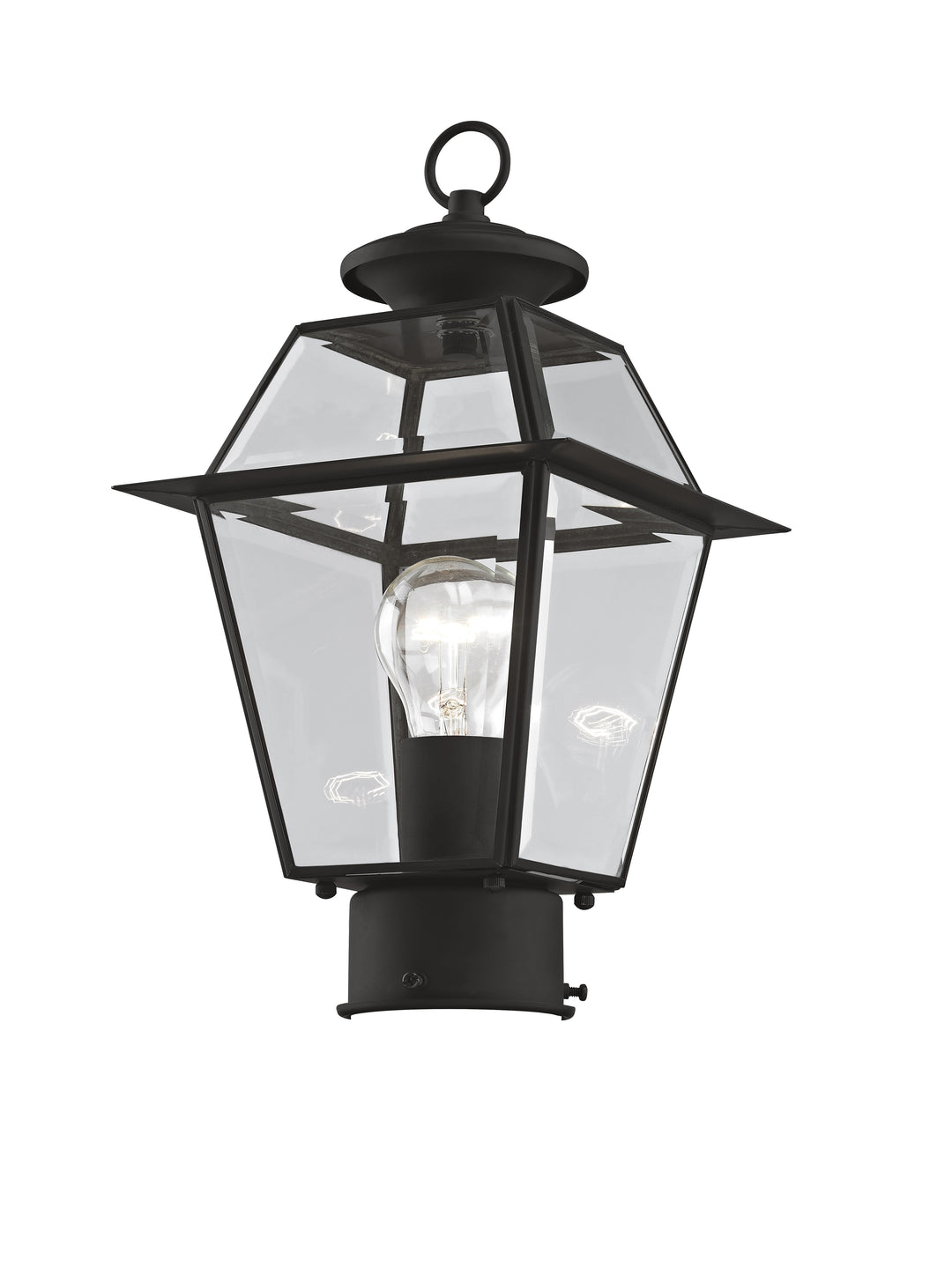 ##Antique Hardware## 1 Light Black Outdoor Post Top Lantern