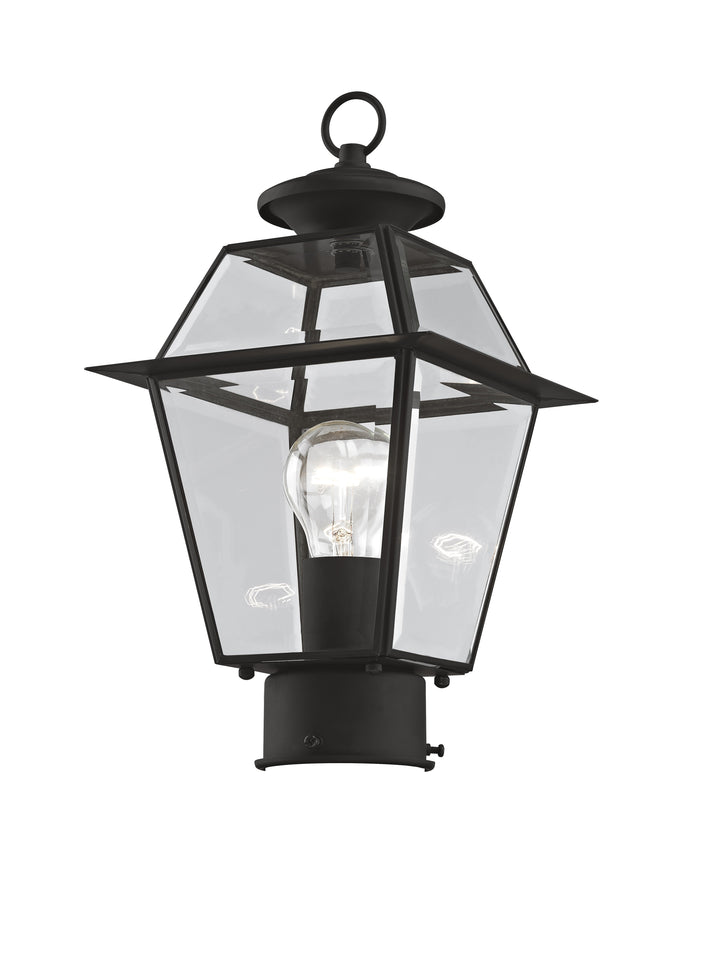 ##Antique Hardware## 1 Light Black Outdoor Post Top Lantern