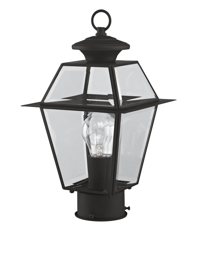 ##Antique Hardware## 1 Light Black Outdoor Post Top Lantern