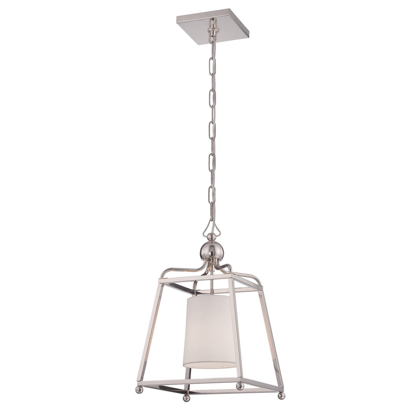 ##Antique Hardware## Libby Langdon Sylvan 1 Light Polished Nickel Mini Pendant