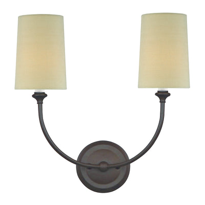 ##Antique Hardware## Libby Langdon Sylvan 2 Light Dark Bronze Sconce