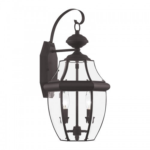 ##Antique Hardware## 2 Light Bronze Outdoor Wall Lantern