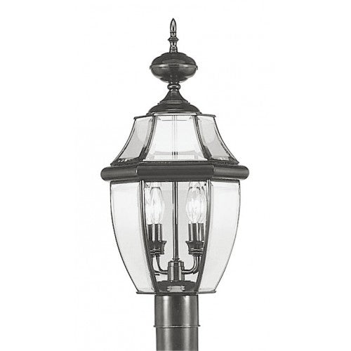 ##Antique Hardware## 2 Light Black Outdoor Post Top Lantern